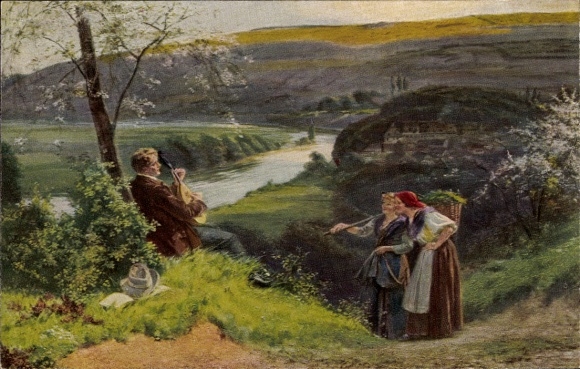 Künstler Ak Schultheiß, C., An der Weser, Deutsche Kunst