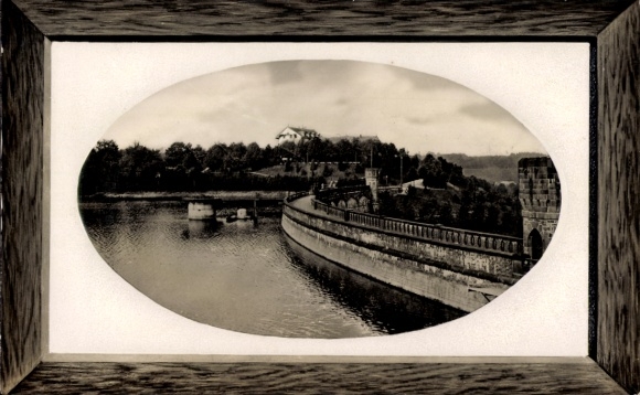 Präge Passepartout Ak Remscheid im Bergischen Land, Eschbachtalsperre