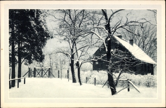Ak Berlin Köpenick, Forsthaus Müggelsee im Winter