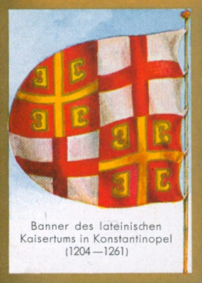 Sammelbild Historische Fahnen Bild 22, Banner des lateinischen Kaisertums in Konstantinopel