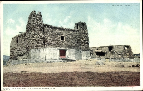 Ak Acoma New Mexico USA, Pueblo, alte Kirche