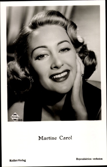 Foto Schauspielerin Martine Carol, Portrait