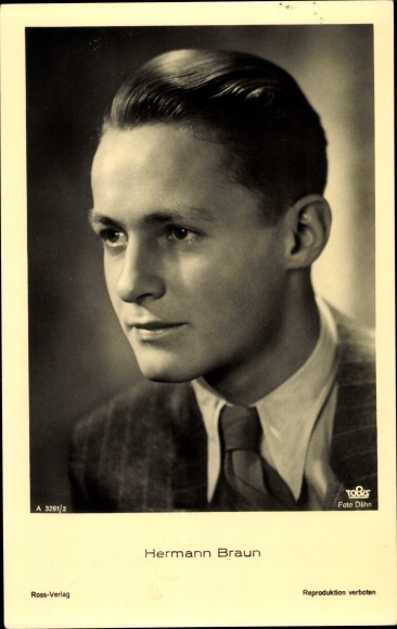 Ak Schauspieler Hermann Braun, Portrait