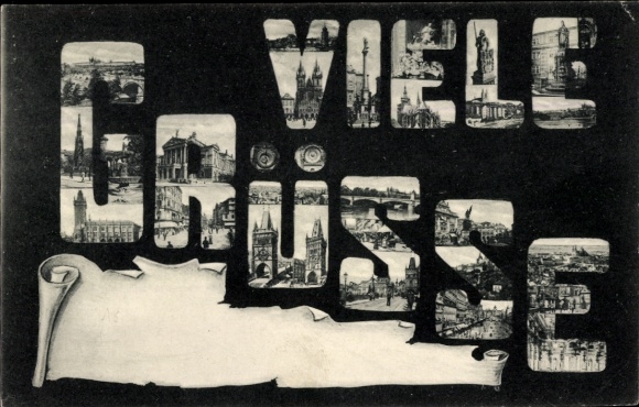 Buchstaben Ak Praha Prag Tschechien, Karlsbrücke, Denkmal, Panorama