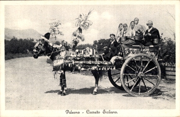 Ak Palermo Sizilien Sicilia Italien, Carretto Siciliano