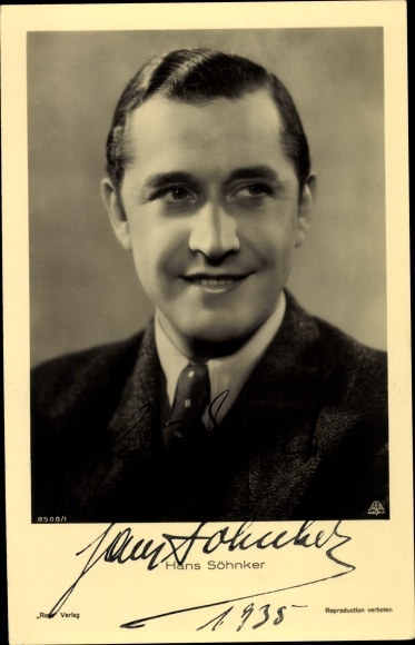 Ak Schauspieler Hans Söhnker, Portrait