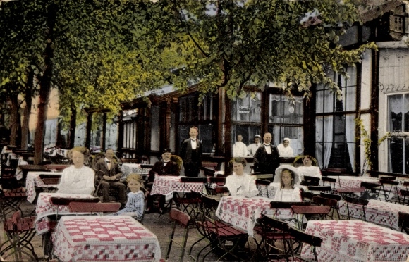 Ak Hamburg Nord Ohlsdorf, Restaurant, Gartenpartie