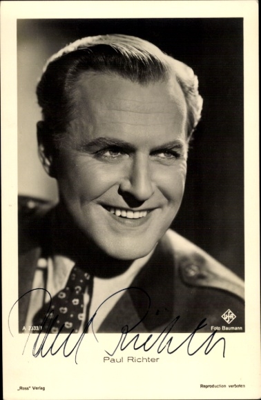 Ak Schauspieler Paul Richter, Portrait, Autogramm