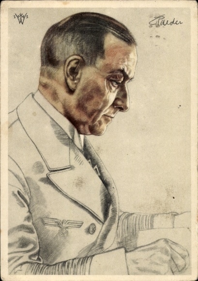 Künstler Ak Willrich, Wolfgang, Großadmiral Erich Raeder, Kriegsmarine, Ritterkreuzträger, VDA E 12