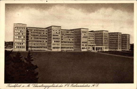 Ak Frankfurt am Main, Verwaltungsgebäude der FG Farbenindustrie A-G,  5-stöckiges Gebäude