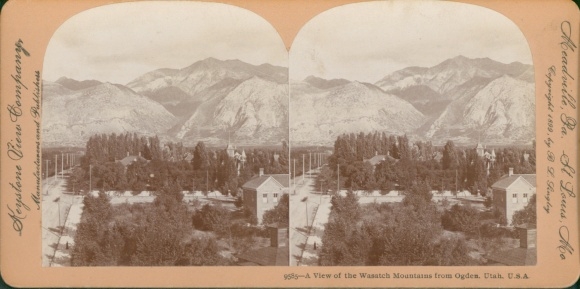 Stereo Foto Ogden Utah USA, Wasatch Mountains, Keystone View Company