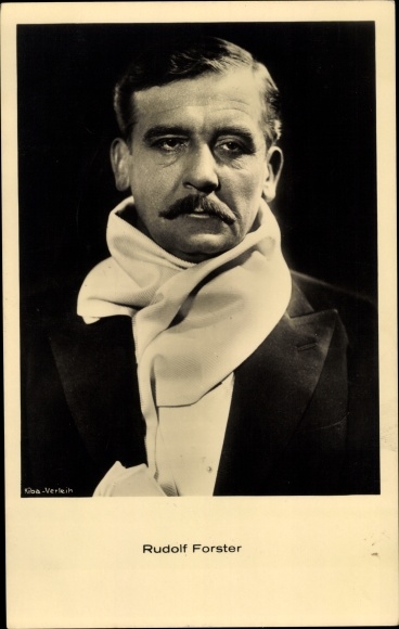 Ak Schauspieler Rudolf Forster, Portrait mit Schal