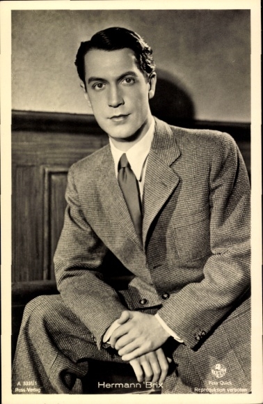 Ak Schauspieler Hermann Brix, Portrait, Autogramm