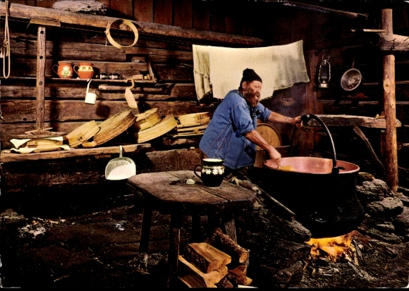 Ak Schweiz, Alpkäserei, Schweizerische Tracht