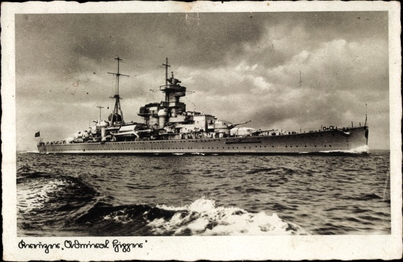 Ak Deutsches Kriegsschiff, Admiral Hipper, Kreuzer, Kriegsmarine