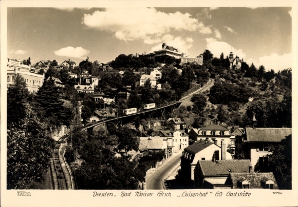 Ak Dresden Loschwitz, Weißer Hirsch, Luisenhof, HO Gaststätte