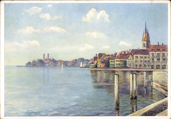 Künstler Ak Munding, A., Friedrichshafen am Bodensee, Schloss, Reihe 448 Nr. 4326