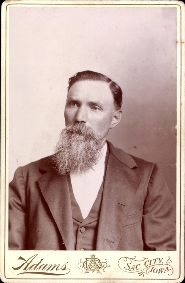 Kabinett Foto Sac City Iowa, Mann-Porträt, Bart