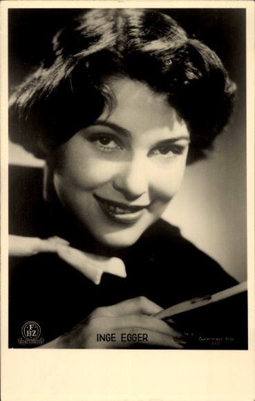 Ak Schauspielerin Inge Egger, Portrait