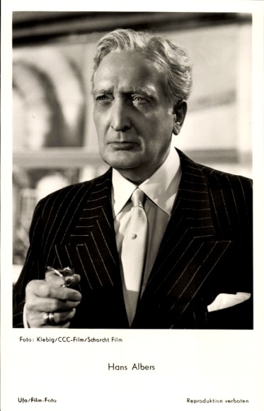 Ak Schauspieler Hans Albers, Portrait