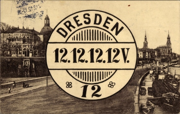 Ak Dresden, Stadtansicht, Datum 12.12.12