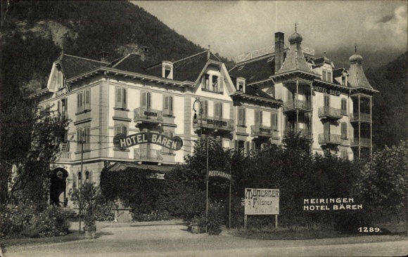 Ak Meiringen Kanton Bern Schweiz, Hotel Bären