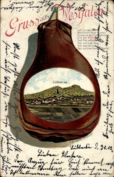 Schinken Litho Lübbecke in Westfalen, Gesamtansicht