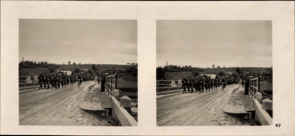 Stereo Raumbild Foto "Die Soldaten des Führers im Felde", Nr. 67, Demarkationsline am San