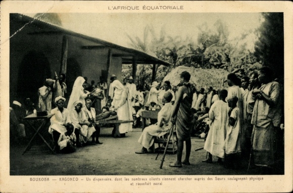 Ak Bukoba Kagondo Tansania, Un dispensaire, dont les nombreux clients , Soeurs missionaires