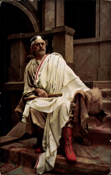 Ak Passionsspiele Oberammergau 1922, Pilatus, Darsteller Hans Mayr, Serie II No. 11