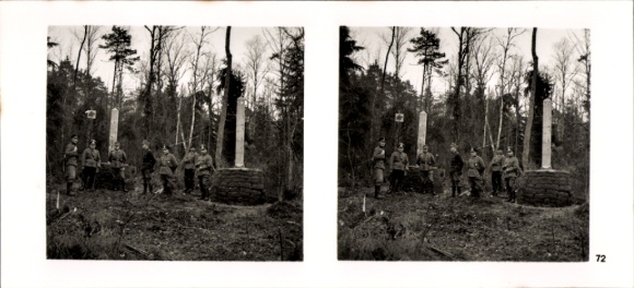 Stereo Raumbild Foto "Die Soldaten des Führers im Felde", Nr. 72, Demarkationsline