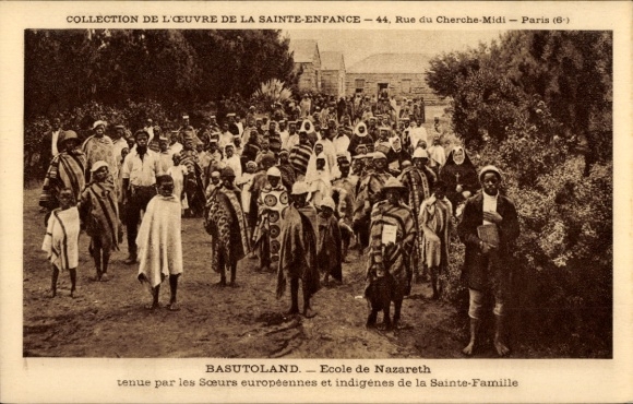 Ak Basutoland Lesotho, Ecole de Nazareth tenue par les Soeurs europeennes et indigenes