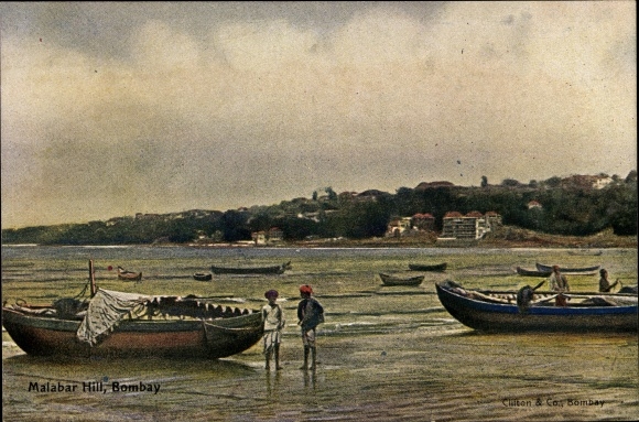 Ak Mumbai Bombay Indien, Malabar Hill, Boote