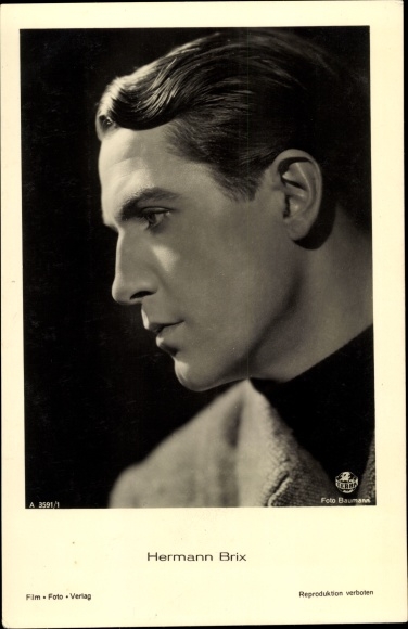 Ak Schauspieler Hermann Brix, Profilansicht