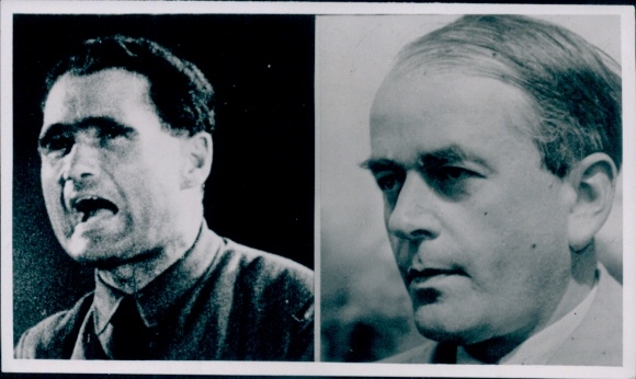 Foto Nürnberger Prozess, Rudolf Hess, Albert Speer, Portraits