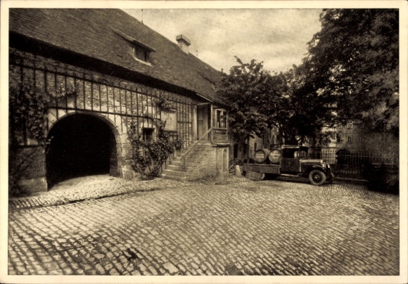 Ak Kitzingen in Mainfranken Bayern, Boxbeutelwein Kellerei