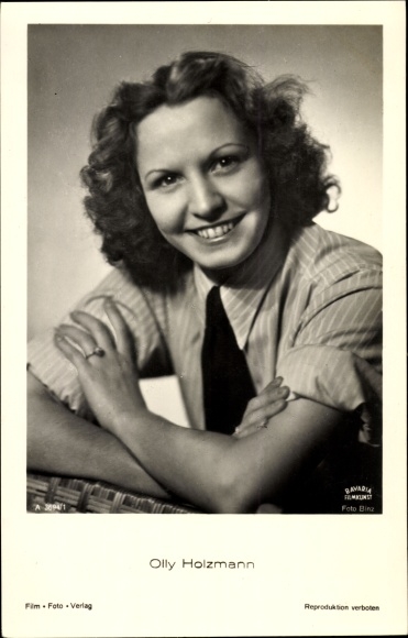 Ak Schauspielerin Olly Holzmann, Portrait, Bavaria Film