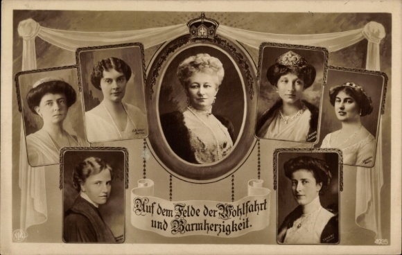 Ak Kaiserin Auguste Viktoria, Prinzessin Cecilie, Luise, Alexandra Victoria, Schwiegertöchter