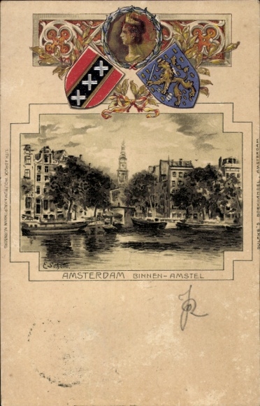 Wappen Litho Amsterdam, Noord-Holland, Nederland, Binnen-Amstel