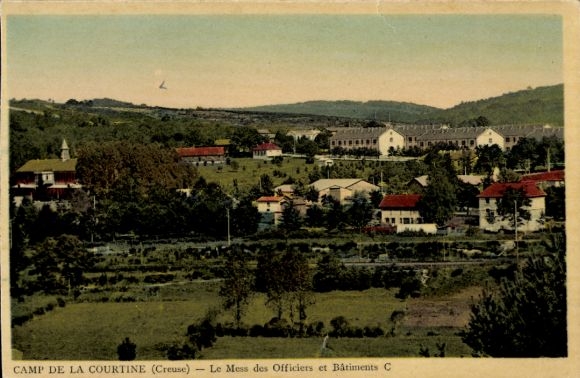 CPA La Courtine Creuse, Camp, Le Mess des Officiers et Bâtiments C