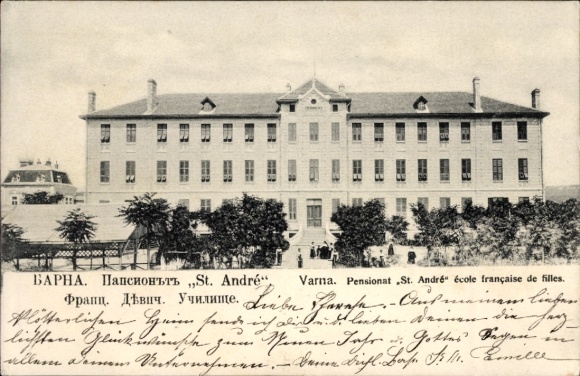 Ak Warna Varna Bulgarien, Pensionat St. André, französische Mädchenschule, Varna