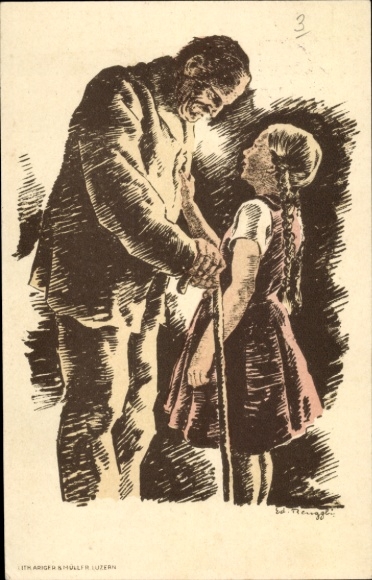 Ganzsachen Künstler Ak Schweiz, Bundesfeier 1929, Fête nationale, Vieillesse