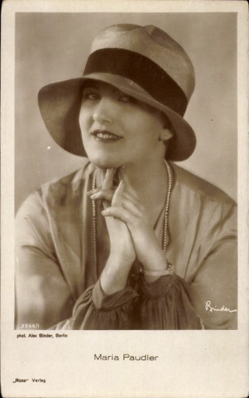 Ak Schauspielerin Maria Paudler, Portrait