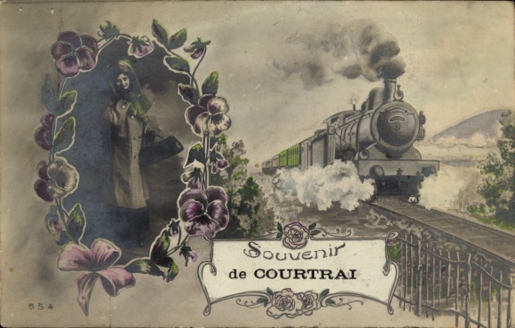 Ak Kortrijk Courtrai Westflandern, Eisenbahn