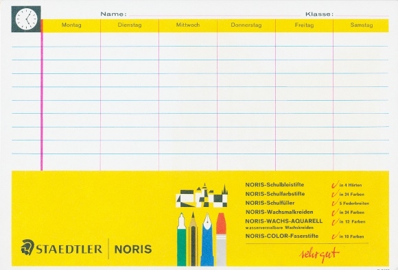 Stundenplan, Schulbedarf von STAEDTLER: Buntstifte, Bleistifte, Wachsmalstifte, Trier, Porta Nigra