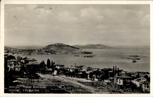 Ak Büyükada Prinkipo Prinzeninseln Konstantinopel Istanbul Türkei,  Adalar, Meerblick, Schiffe, 1