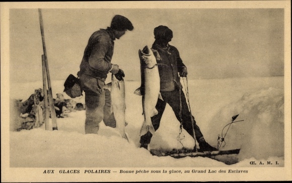 Ak Aux Glaces Polaires, Grand Lac des Esclaves, Northwest Territories Canada, peche sous la glace