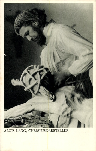 Ak Schauspieler Alois Lang, Christusdarsteller
