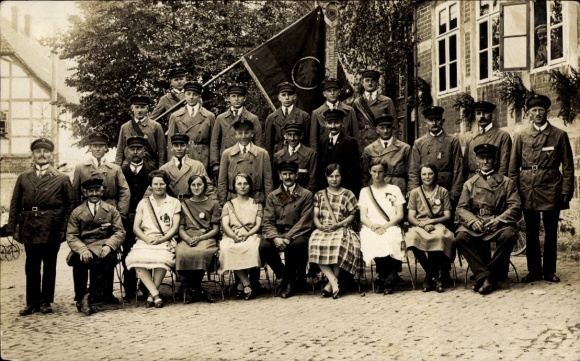 Foto Ak Sillium Holle in Niedersachsen, Bundesbanner-Fest 1927, Gruppenbild