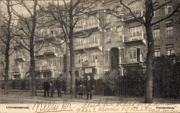 Ak Amsterdam Nordholland Niederlande, Linnaeusstraße